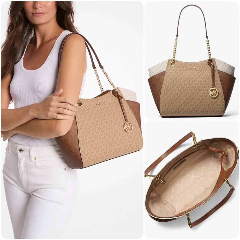 ❤️Michael Kors Signature Trio Color Coated Canvas Purse❤️ - Picture 16 of 17